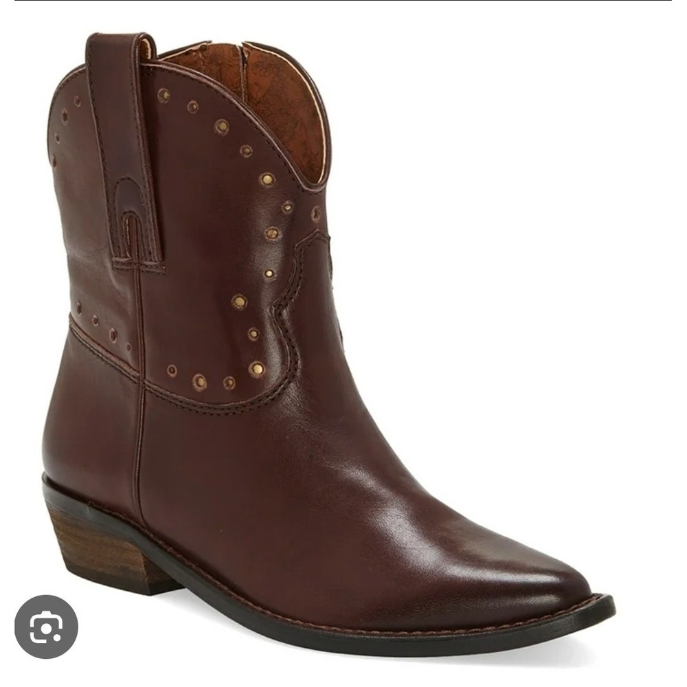 Lucky Brand NWT Chantel X  Side Zip Bootie Western Rodeo Roper Boots  Cowgirl 7
